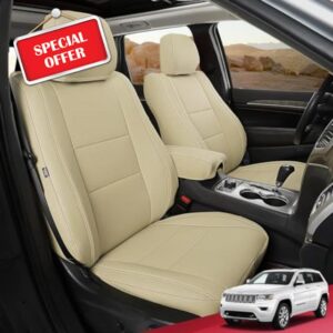 FREESOO Custom Fit Car Seat Covers Full Set for Jeep Grand Cherokee Seat Covers 2011-2021