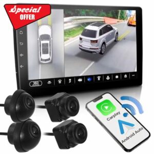 4 Core 2G+32G Android 10 Car Stereo Double Din Wireless Apple Carplay Android Auto