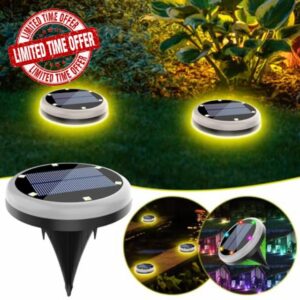 Solar Ground Lights New in 2024 Water Proof Solar Garden Lights LED Solar Lights Underground Buried Garden Roadway Outdoor Wall Lamp 6led 7 Colors Daily Use