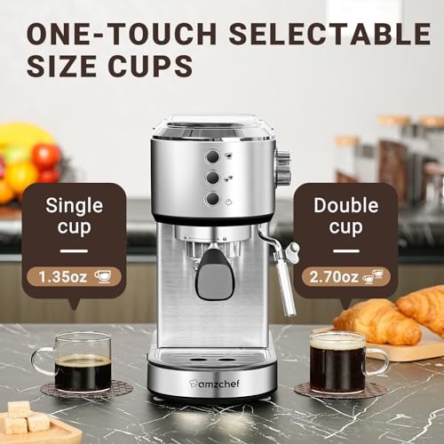 Professional Espresso Maker with Milk Cream/Steam Stick