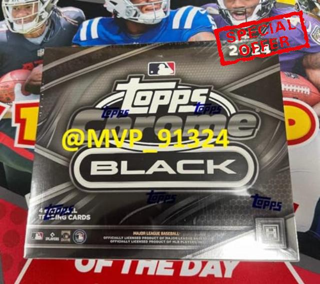 2024 Topps Chrome Black Baseball Hobby Box - Factory Sealed