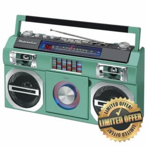 Studebaker SB2145TE 80's Retro Street Bluetooth Boombox with FM Radio