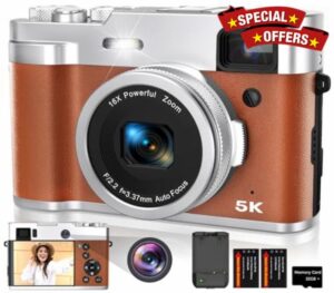 5K Digital Camera for Photography Autofocus