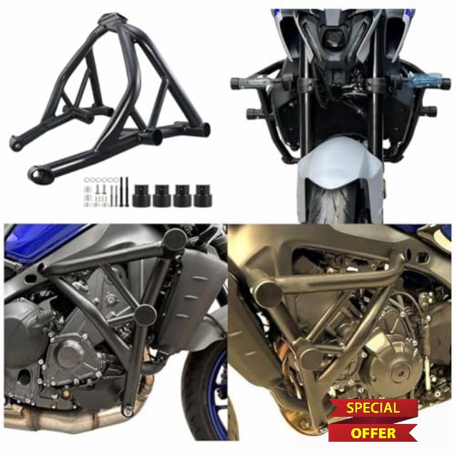 for Yamaha MT-09 FZ-09 MT FZ 09 2021-2023 Motorcycle Engine Guard Bumper Stunt Cage Highway Bars Body Frame Kit Gas Tank Falling Protection Anti-Crash Bar MT09 FZ09 Accessories