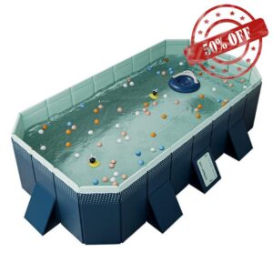 Foldable Non-Inflatable Children' and Adults' Outdoor Swimming Pool - Hard Plastic Shell