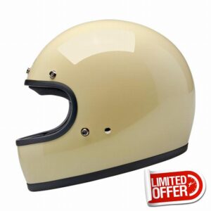 Biltwell Gringo Gloss Vintage White ECE R22.06 Motorcycle Helmet
