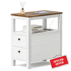 EVASTAR Side Table with Charging Station