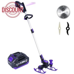 Weed Wacker Cordless - PATIOX Electric Weed Trimmer Rechargeable 3 in 1 - One 4.0 Ah Battery Operated Weed Eater Cordless 20V Grass Trimmer with Blade and Charger