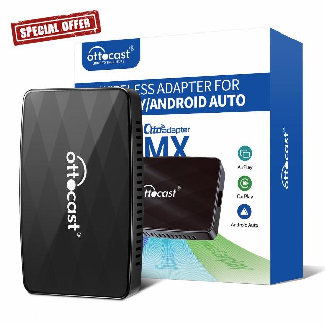 OTTOCAST MX Wireless CarPlay & Android Auto Adapter with AirPlay - 2024's Newest Masterpiece