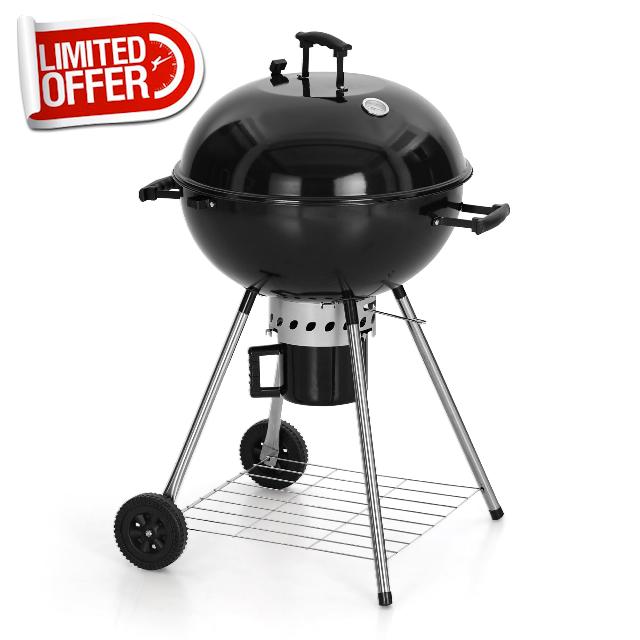 22 inch Kettle Charcoal BBQ Grill with Wheels