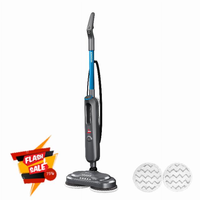 BISSELL SpinWave SmartSteam Scrubbing Steam Mop with Rotating Mop Pads