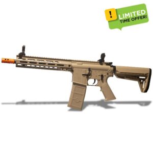 Modified Electric Gel Ball Blaster MK8 - Metal V2 Gearbox - 11.1V - High Speed＆Torque Motor - Ages 16+ (Tan)