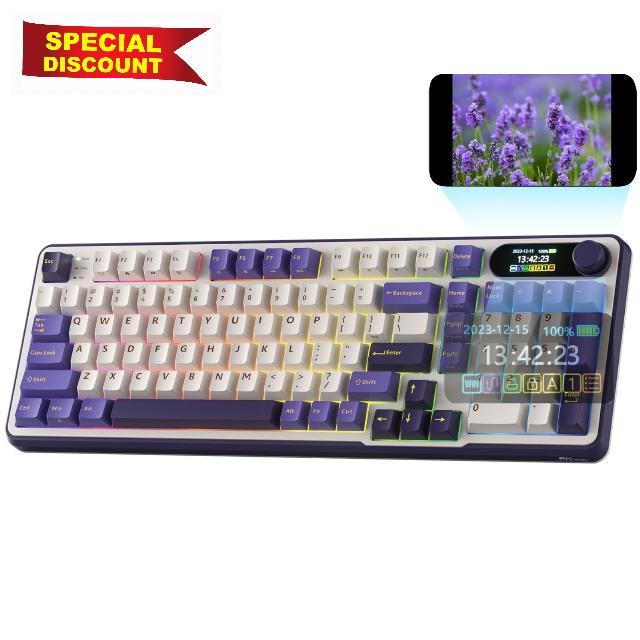 RK ROYAL KLUDGE S98 Mechanical Keyboard w/Smart Display & Knob