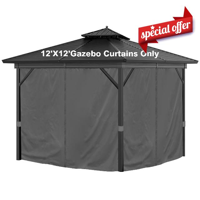 Privacy Gazebo Curtains Outdoor Waterproof