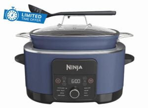 NINJA Foodi PossibleCooker PRO 8.5-Quart Multi-Cooker MC1001COMB. 8 Cooking Functions. Blue.