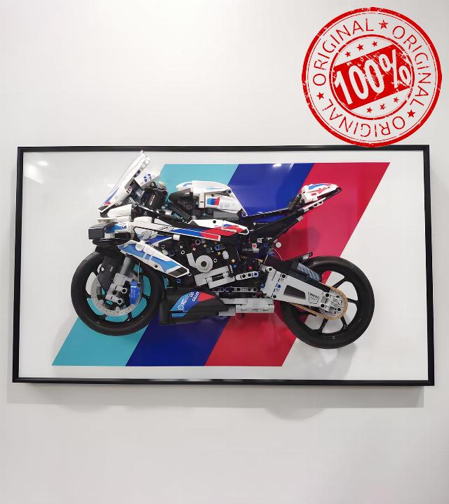 Display Wall Mount for Lego Technic BMW M 1000 RR 42130 Motorcycle
