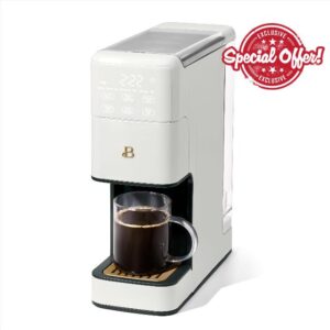 Beautiful By Drew Barrymore 12-Cup Programmable Coffee Maker with Single-Serve Function and Iced Coffee Brewing