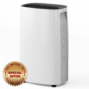 70-Pints Dehumidifier for Basements - 4500 Sq. Ft. Dehumidifier with Auto or Manual Drainage - Compact Dehumidifier with Intelligent Humidity Control | Auto Defrost | Dry Clothes