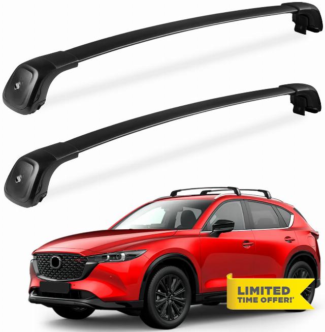 Roof Rack Cross Bars 260lbs Compatible with Mazda cx5 cx-5 2017 2018 2019 2020 2021 2022 2023 2024
