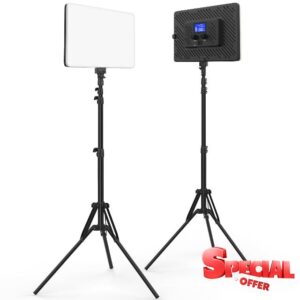 2 Pack Photography Lighting Kit with 73'' Tripod Stand