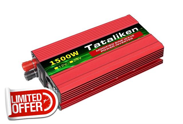 Car Power Inverter DC 12V/24V to AC 220V 1600w 2600w 3000w 4000w with Led Display Converter (Color : 1500W