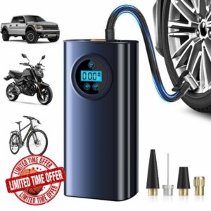 Portable Compressor Tire Inflator with LCD Display