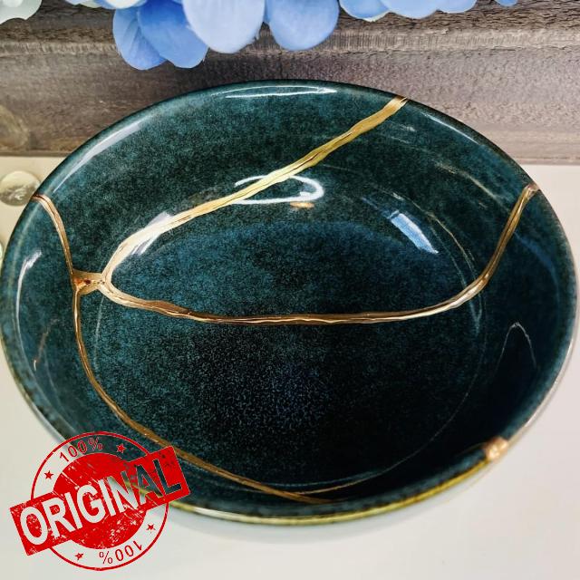 Emerald Green Kintsugi Bowl