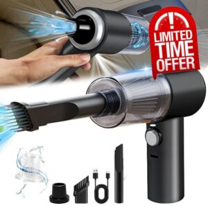 Handheld Car Vacuum Cleaner with 4000Pa Powerful Suction 2 in 1 Small Car Vacuum Cleaner Mini Dusts Buster with USB Portable Vacuum Cleaner
