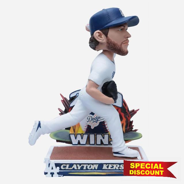 Clayton Kershaw Los Angeles Dodgers 200 Wins Bobblehead MLB Baseball