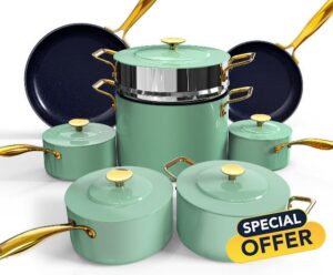 Nuwave 13pc Duralon Blue Luxury Edition Cookware Set