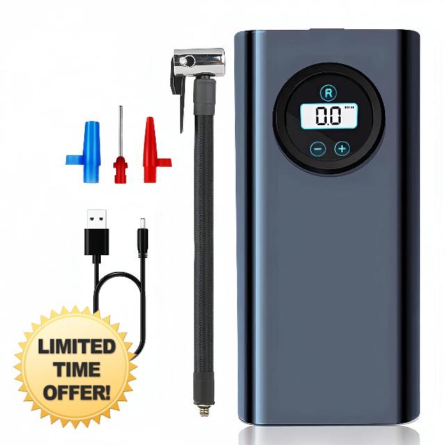 Tire Inflator Portable Air Compressor,17L/min Super Fast Inflation, 3600mAh Portable Car Tire Pump for Electric Vehicles