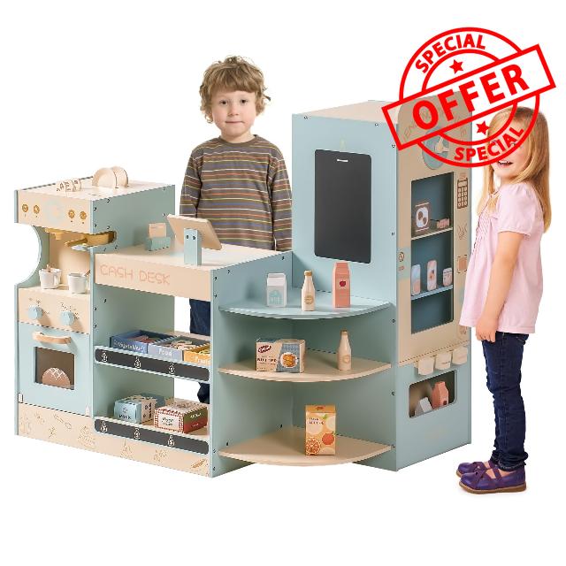 ROBOTIME Kids Grocery Store Playset
