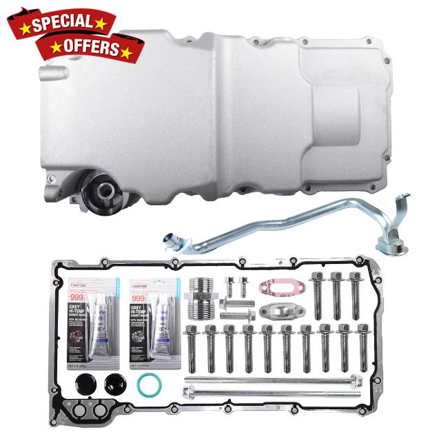 Engine Oil Pan Kit 302-3 LS Aluminum Compatible with GM A/G/F-Body fit the Ford Fox body Factory K-member 4.8L 5.3L 6.0L 6.2L
