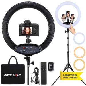 EOTO LIGHT 19 inch LED Ring Light with Tripod Stand