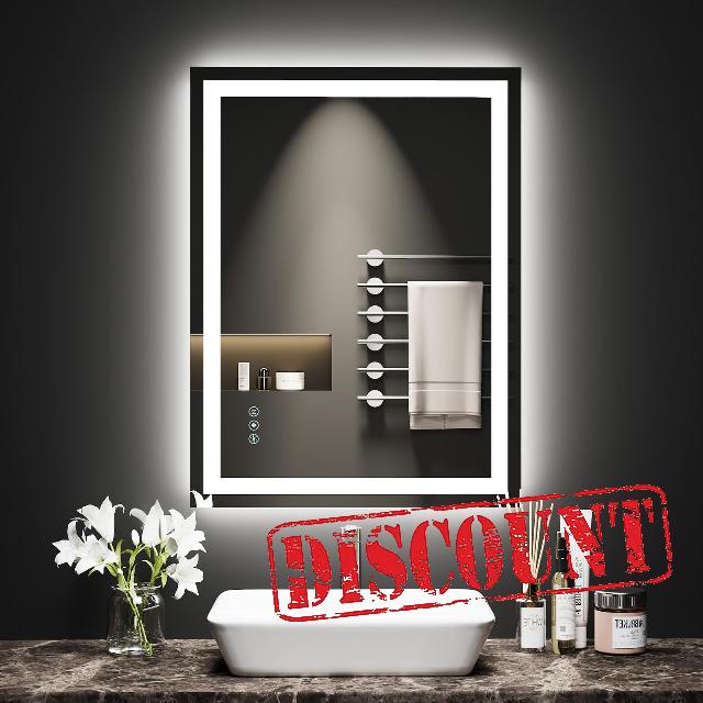 LED Bathroom Mirror 24"x 32" with Front and Backlight