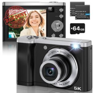 56MP 5K Digital Camera 10X Optical Zoom