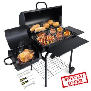 HaSteeL Charcoal Grill Offset Smoker