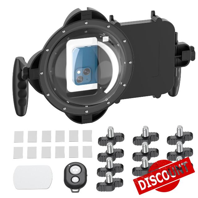 Underwater Snorkeling Diving Phone Dome Case for iPhone 15/14/13/12/11 Pro Max/XR/XS/X Samsung Galaxy S23/S22/S21