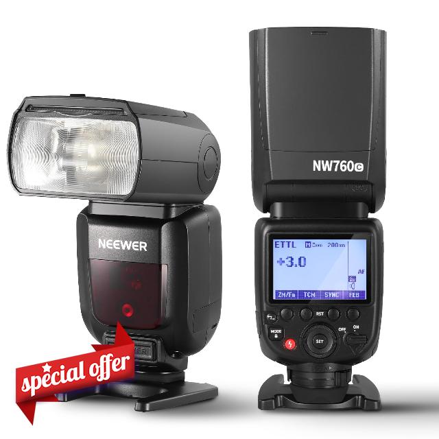 NEEWER NW760-C TTL Flash Speedlite Compatible with Canon DSLR Cameras