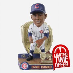 Ernie Banks Chicago Cubs 1960 Gold Glove Bobblehead MLB Baseball