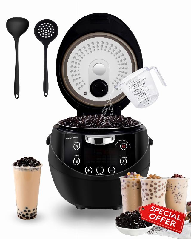 Commercial Boba Maker 6L - Commercial Boba Cooker Automatic Boba Machine for Tapioca Pearls Bubble Tea Milk Tea