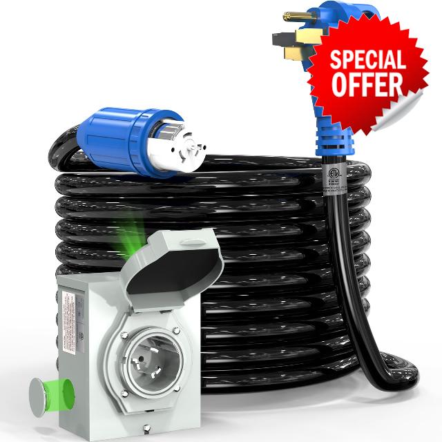 50 Amp Generator Cord and Power Inlet Box
