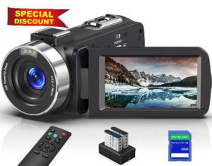 8K 64MP Video Camera Camcorder with IR Night Vision Vlogging Camera