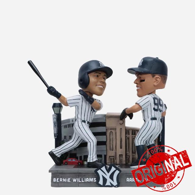 Bernie Williams & Aaron Judge New York Yankees Then And Now Bobblehead MLB