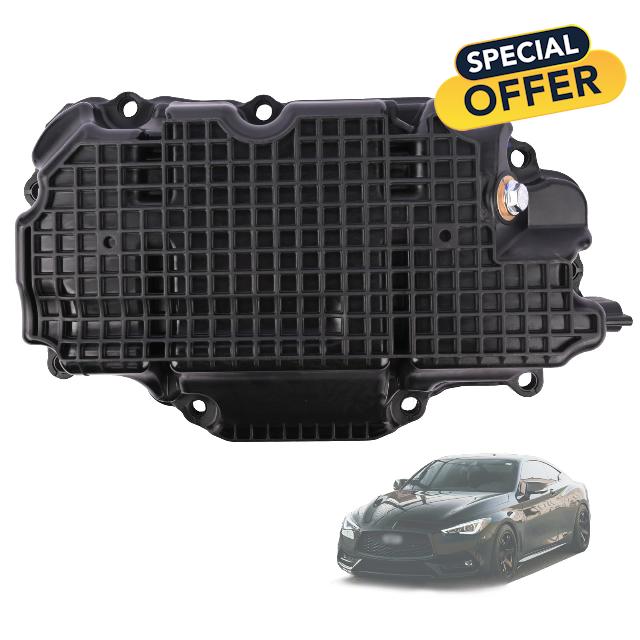 Lower Engine Oil Pan 11110-5CB2B 11110-5CB1B Compatible with Infiniti Q50 2016-2022 / Q60 2017-2022 3.0L V6 AWD