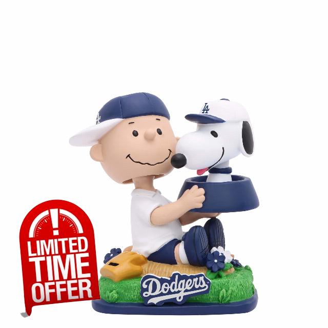 Charlie Brown & Snoopy Los Angeles Dodgers Peanuts Dual Mini Bighead Bobblehead