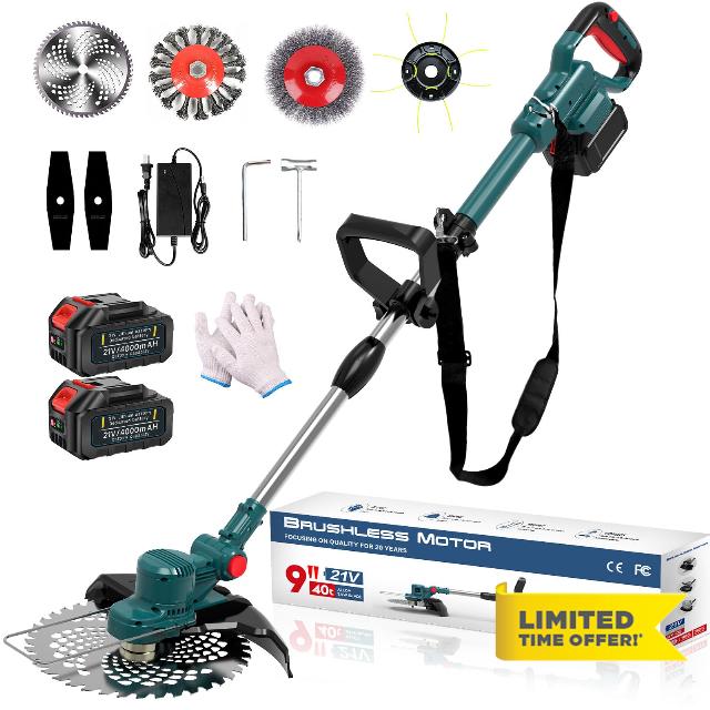 Weed Wacker Battery Operated 21V 2x4.0Ah
