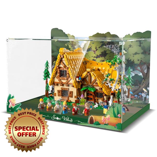 Acrylic Display Case for Lego Snow White and The Seven Dwarfs' Cottage Building Set - Display Box for Lego 43242 (Box Only