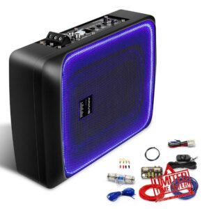 9 inch 600W Slim Under Seat Powered Car Subwoofer