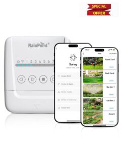 8 Zone Smart Sprinkler Controller - Local Weather Intelligence WiFi Sprinkler System Controller